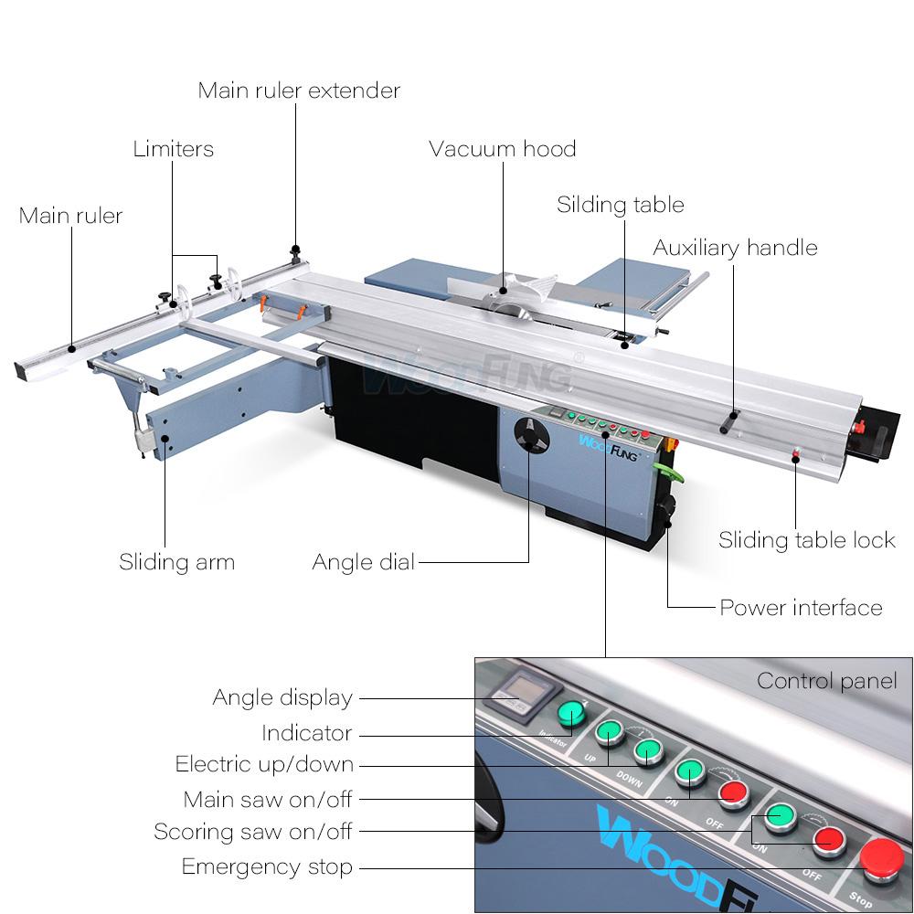 WoodFung precision sliding table saw machine